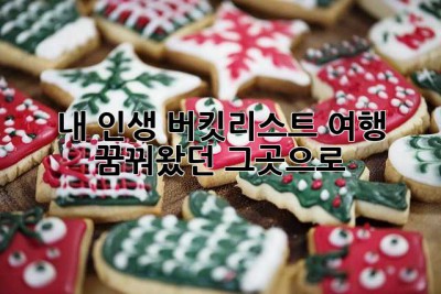 내 인생 버킷리스트 여행: 꿈꿔왔던 그곳으로!