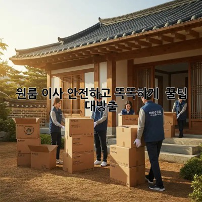 원룸 이사, 안전하고 똑똑하게!  꿀팁 대방출!